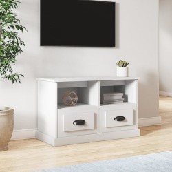 vidaXL Mueble de TV madera contrachapada blanco 80x35x50 cm