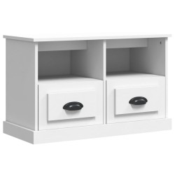 vidaXL Mueble de TV madera contrachapada blanco 80x35x50 cm