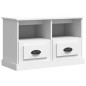 vidaXL Mueble de TV madera contrachapada blanco 80x35x50 cm