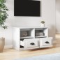 vidaXL Mueble de TV madera contrachapada blanco 80x35x50 cm