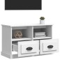 vidaXL Mueble de TV madera contrachapada blanco 80x35x50 cm