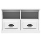 vidaXL Mueble de TV madera contrachapada blanco 80x35x50 cm