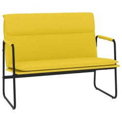 vidaXL Banco de tela amarillo claro 100x64x80 cm