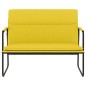 vidaXL Banco de tela amarillo claro 100x64x80 cm