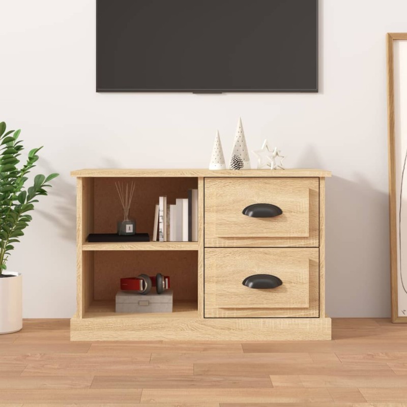 vidaXL Mueble de TV madera contrachapada roble Sonoma 73x35,5x47,5 cm