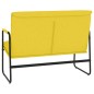 vidaXL Banco de tela amarillo claro 100x64x80 cm