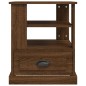 vidaXL Mesa auxiliar madera contrachapada roble marrón 50x50x60 cm