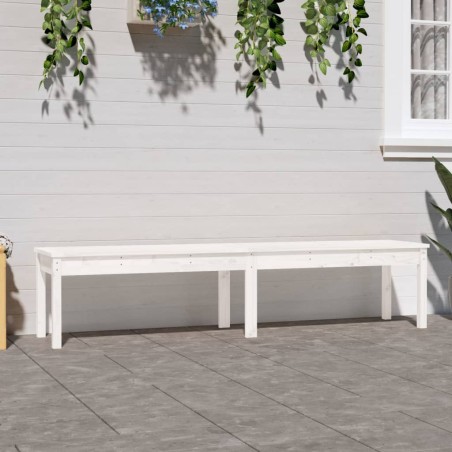 vidaXL Banco de jardín de 2 plazas madera maciza pino 203,5x44x45 cm