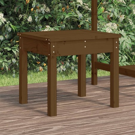 vidaXL Banco de jardín madera maciza pino marrón miel 50x44x45 cm
