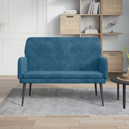 vidaXL Banco de terciopelo azul 108x79x79 cm