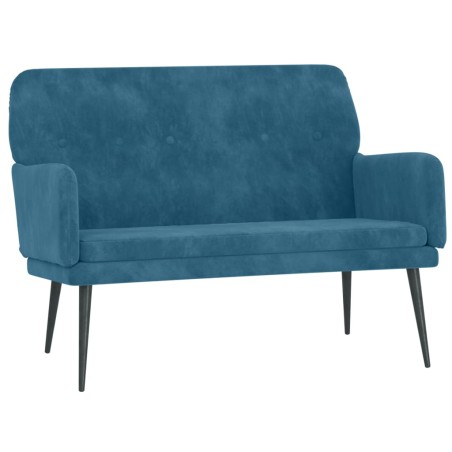 vidaXL Banco de terciopelo azul 108x79x79 cm