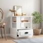 vidaXL Mesa auxiliar madera contrachapada blanco 50x50x60 cm