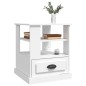 vidaXL Mesa auxiliar madera contrachapada blanco 50x50x60 cm