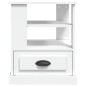 vidaXL Mesa auxiliar madera contrachapada blanco 50x50x60 cm