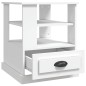 vidaXL Mesa auxiliar madera contrachapada blanco 50x50x60 cm