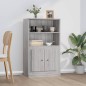 vidaXL Aparador de madera contrachapada gris Sonoma 60x35,5x103,5 cm vidaXL Aparador de madera contrachapada gris Sonoma 60x35,5x103,5 cm