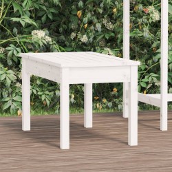 vidaXL Banco de jardín madera maciza pino blanco 80x44x45 cm