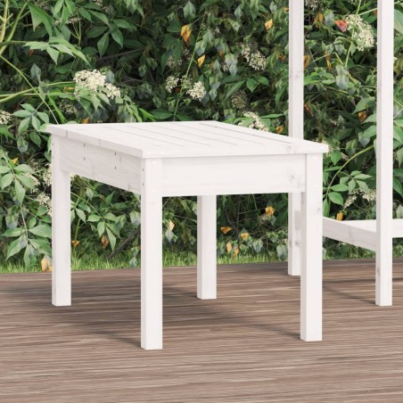 vidaXL Banco de jardín madera maciza pino blanco 80x44x45 cm