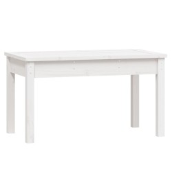 vidaXL Banco de jardín madera maciza pino blanco 80x44x45 cm