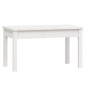 vidaXL Banco de jardín madera maciza pino blanco 80x44x45 cm