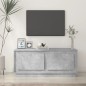 vidaXL Mesa de centro madera contrachapada gris hormigón 102x50x44 cm