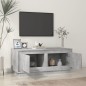 vidaXL Mesa de centro madera contrachapada gris hormigón 102x50x44 cm