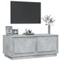 vidaXL Mesa de centro madera contrachapada gris hormigón 102x50x44 cm