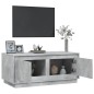 vidaXL Mesa de centro madera contrachapada gris hormigón 102x50x44 cm