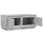 vidaXL Mesa de centro madera contrachapada gris hormigón 102x50x44 cm