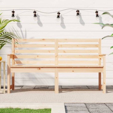 vidaXL Banco de jardín madera maciza de pino 159,5x48x91,5 cm