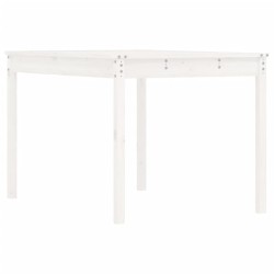 vidaXL Mesa de jardín madera maciza pino blanco 121x82,5x76 cm