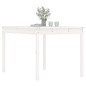 vidaXL Mesa de jardín madera maciza pino blanco 121x82,5x76 cm vidaXL Mesa de jardín madera maciza pino blanco 121x82,5x76 cm