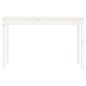 vidaXL Mesa de jardín madera maciza pino blanco 121x82,5x76 cm vidaXL Mesa de jardín madera maciza pino blanco 121x82,5x76 cm
