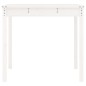 vidaXL Mesa de jardín madera maciza pino blanco 121x82,5x76 cm vidaXL Mesa de jardín madera maciza pino blanco 121x82,5x76 cm