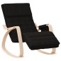 vidaXL Silla mecedora de tela negro vidaXL Silla mecedora de tela negro
