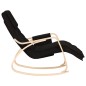 vidaXL Silla mecedora de tela negro vidaXL Silla mecedora de tela negro