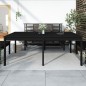 vidaXL Mesa de jardín madera maciza de pino negro 203,5x100x76 cm vidaXL Mesa de jardín madera maciza de pino negro 203,5x100x76 cm