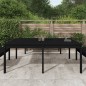 vidaXL Mesa de jardín madera maciza de pino negro 203,5x100x76 cm vidaXL Mesa de jardín madera maciza de pino negro 203,5x100x76 cm
