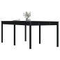 vidaXL Mesa de jardín madera maciza de pino negro 203,5x100x76 cm vidaXL Mesa de jardín madera maciza de pino negro 203,5x100x76 cm