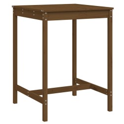 vidaXL Mesa de jardín madera maciza pino marrón miel 82,5x82,5x110 cm