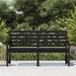 vidaXL Banco de jardín madera maciza pino negro 159,5x48x91,5 cm vidaXL Banco de jardín madera maciza pino negro 159,5x48x91,5 cm