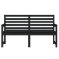 vidaXL Banco de jardín madera maciza pino negro 159,5x48x91,5 cm vidaXL Banco de jardín madera maciza pino negro 159,5x48x91,5 cm