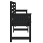 vidaXL Banco de jardín madera maciza pino negro 159,5x48x91,5 cm vidaXL Banco de jardín madera maciza pino negro 159,5x48x91,5 cm