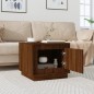 vidaXL Mesa de centro madera contrachapada roble marrón 51x50x44 cm vidaXL Mesa de centro madera contrachapada roble marrón 51x50x44 cm
