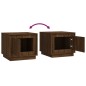 vidaXL Mesa de centro madera contrachapada roble marrón 51x50x44 cm vidaXL Mesa de centro madera contrachapada roble marrón 51x50x44 cm
