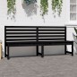 vidaXL Banco de jardín madera maciza pino negro 201,5 cm