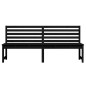 vidaXL Banco de jardín madera maciza pino negro 201,5 cm