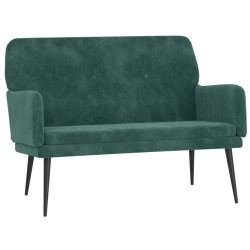 vidaXL Banco de terciopelo verde oscuro 108x79x79 cm