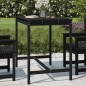 vidaXL Mesa de jardín madera maciza pino negro 121x82,5x110 cm vidaXL Mesa de jardín madera maciza pino negro 121x82,5x110 cm