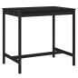 vidaXL Mesa de jardín madera maciza pino negro 121x82,5x110 cm vidaXL Mesa de jardín madera maciza pino negro 121x82,5x110 cm